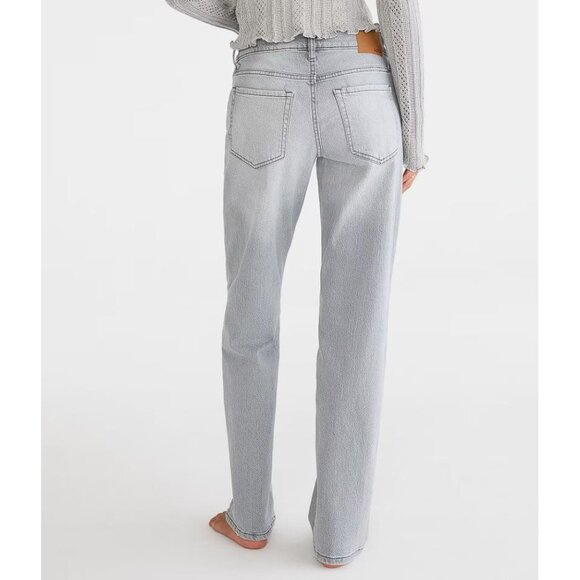 AEROPOSTALE Women's Low-Rise Baggy Jean Size 4R In Grey Wash - Picture 2 of 9